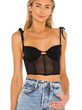 KAT THE LABEL Femme Bustier Black Size S